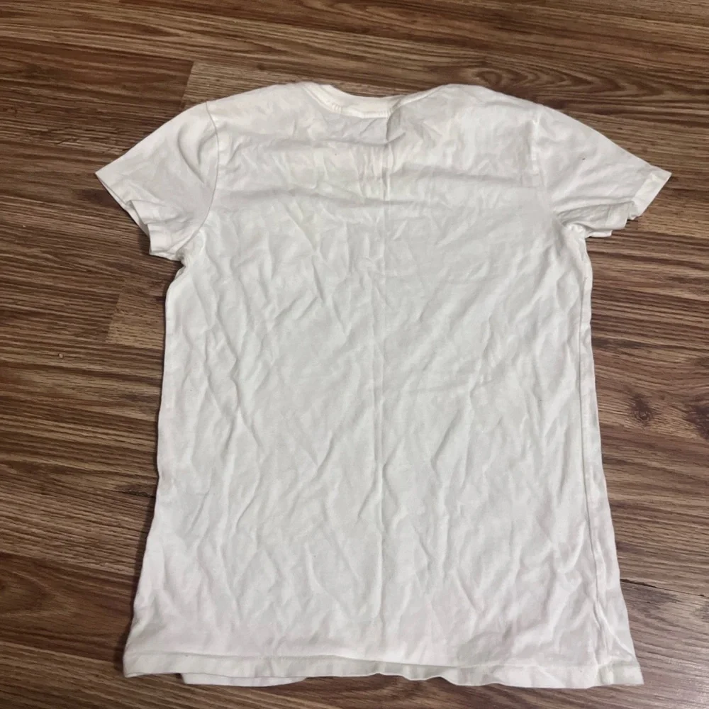 Ralph Lauren White Pocket Crewneck Tee with Light Blue Pony - Picture 2 of 6